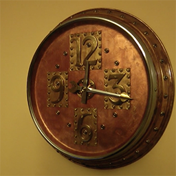 Still from San Diego, Texas, of an antique clock.