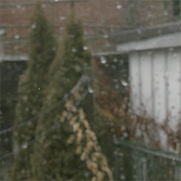 Still from Spring, by hand, of a blurring, rainy window pane.